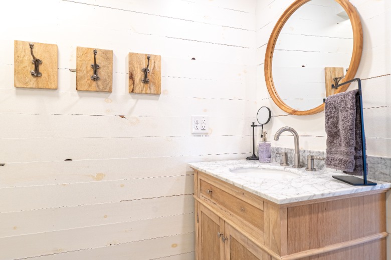 Lower Level bathroom with a shower.