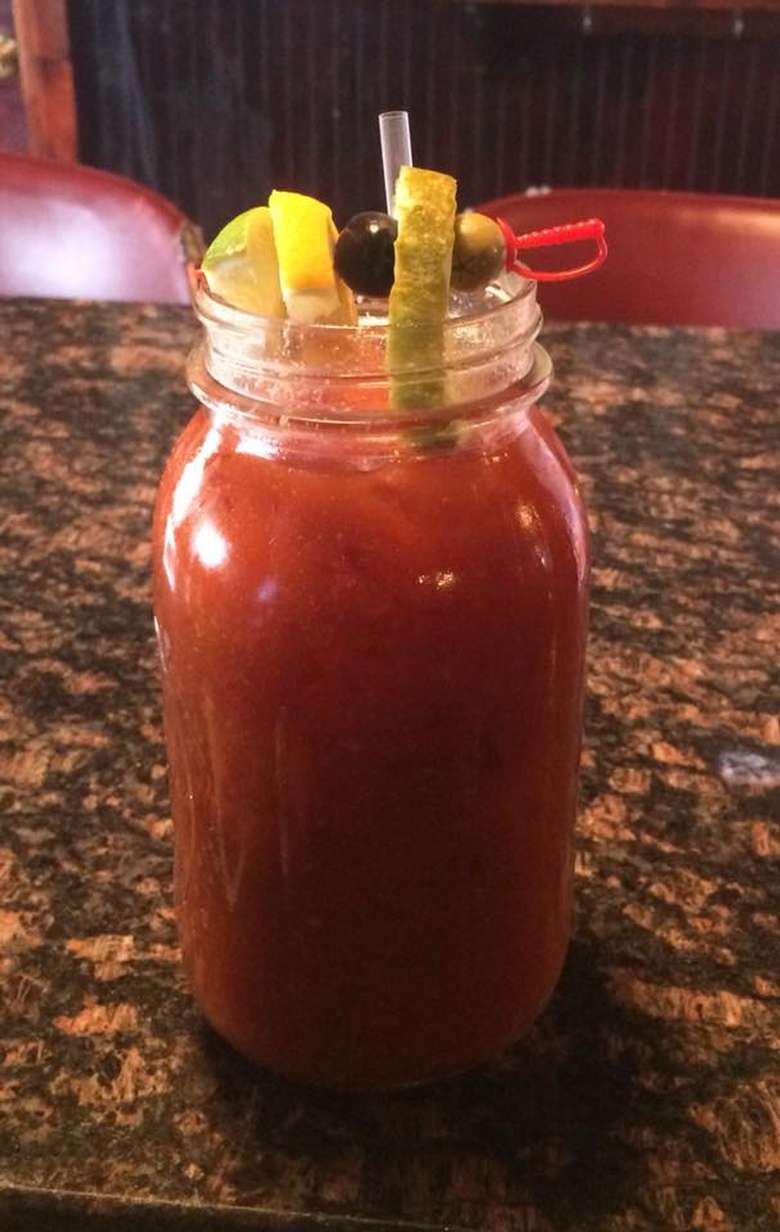 Bloody Mary in canning jar