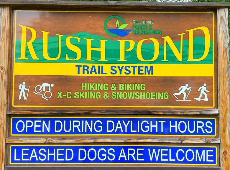 Rush Pond Trail System Sign