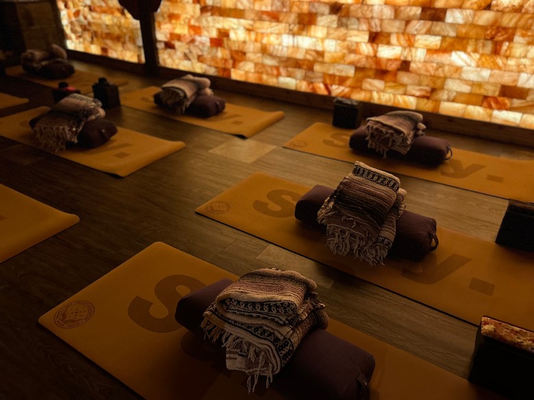 Yoga in the Adirondack Salt Cave