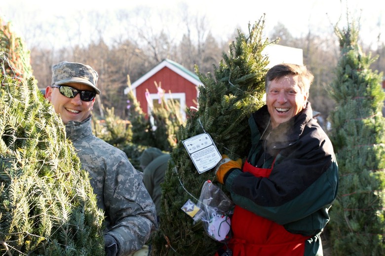 Each year, Ellms also coordinates the eastern New York 'Trees for Troops' effort. a trees for troops events