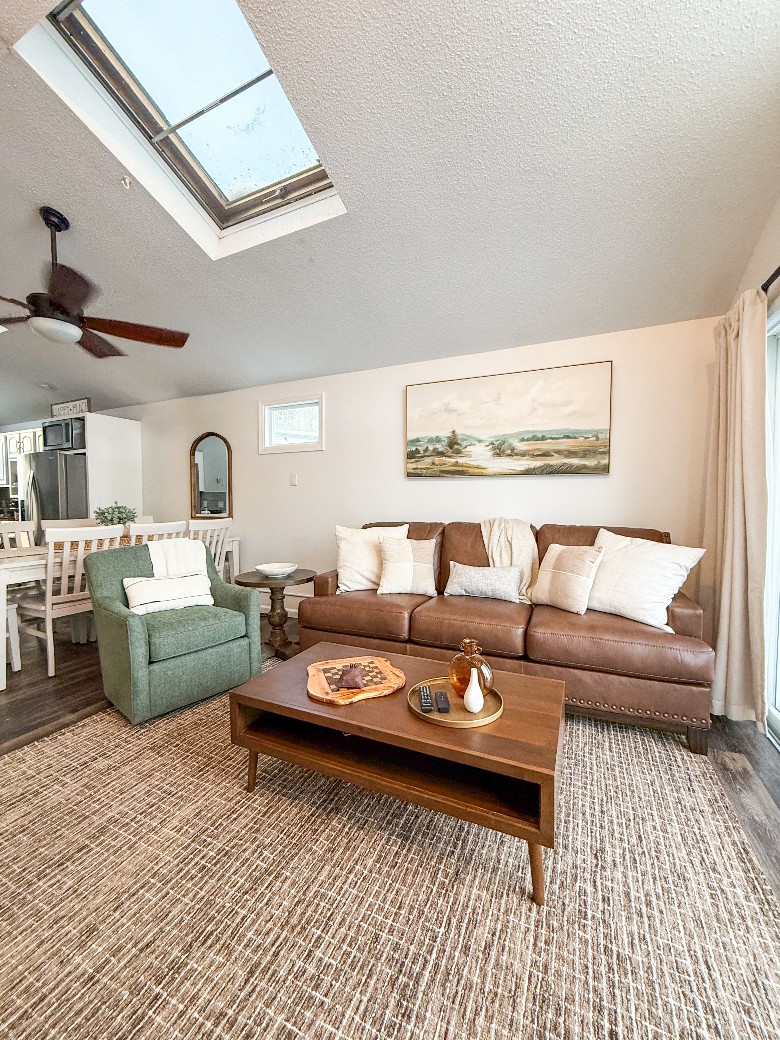 The Main Floor, with Lake Views, walk out onto the Upper Deck with seating for relaxing or enjoying a meal together.