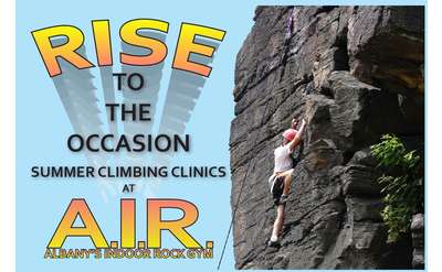 summer climbing clinics promo image