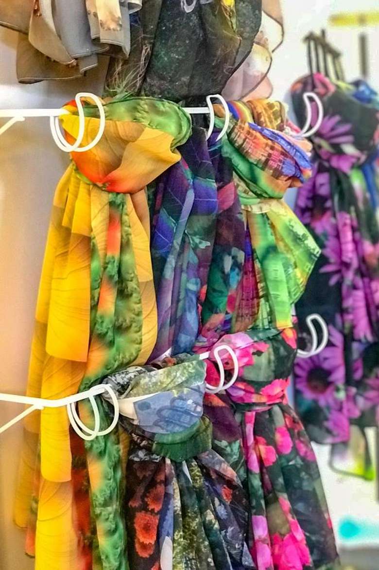 colorful scarves