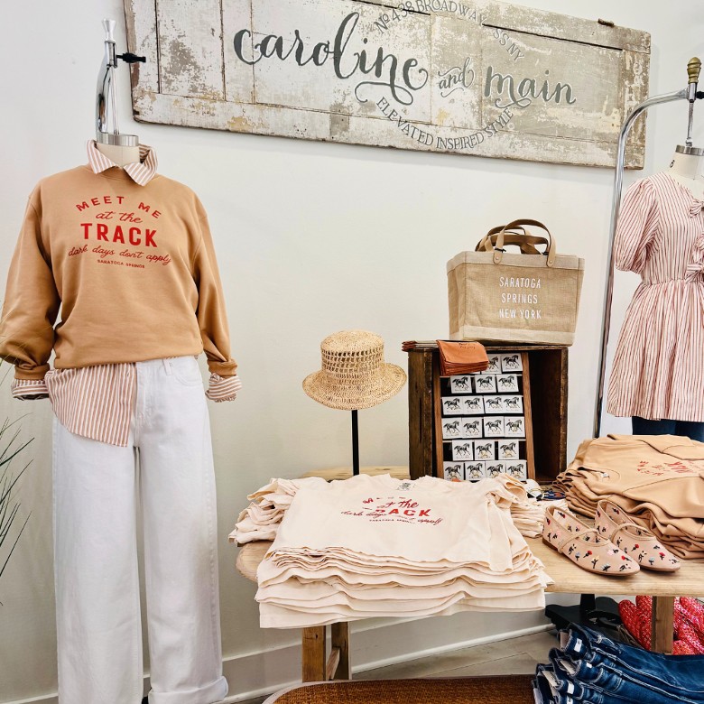 We design our own exclusive Saratoga Race Track t-shirts & sweatshirts&mdash;created in-house with local love and race day style in mind.