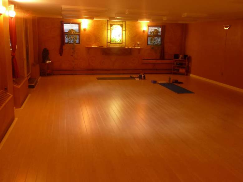 an empty yoga studio
