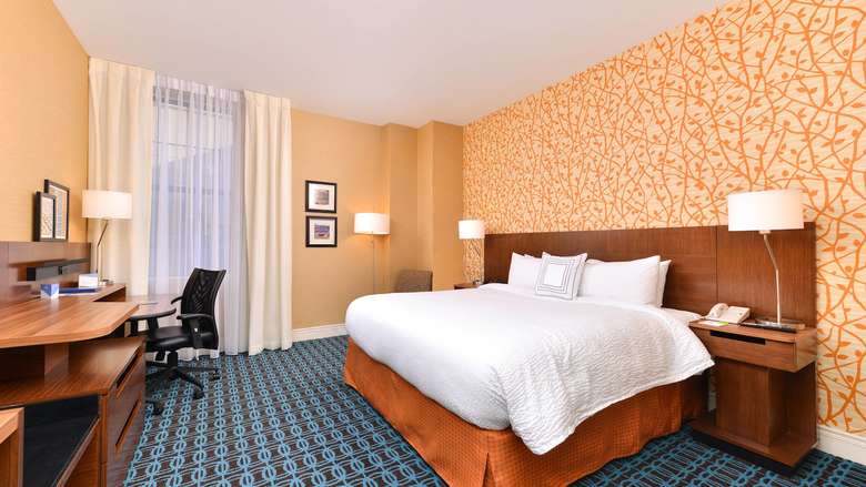bedroom with king bed at Fairfield Inn and Suites