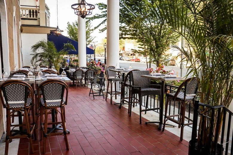 patio seating at a restaurant
