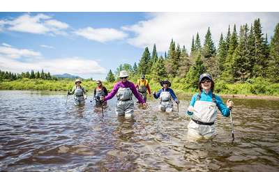 Wading in the Ausable River