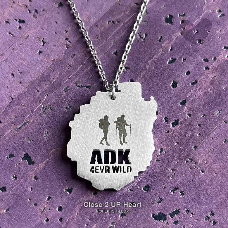 ADK Forever Wild Hikers Stainless Steel Necklace