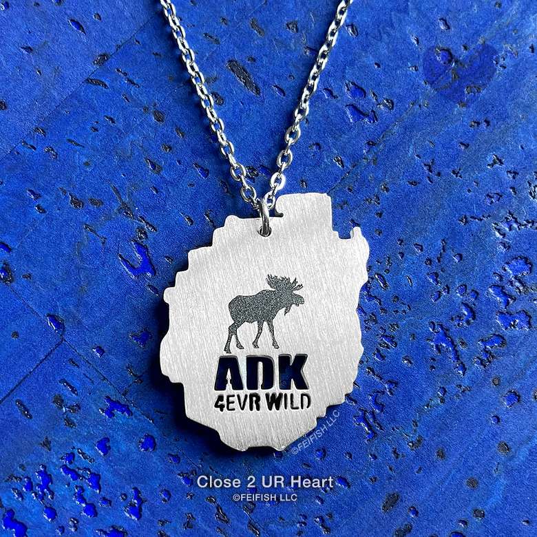 ADK Forever Wild Moose Stainless Steel Necklace