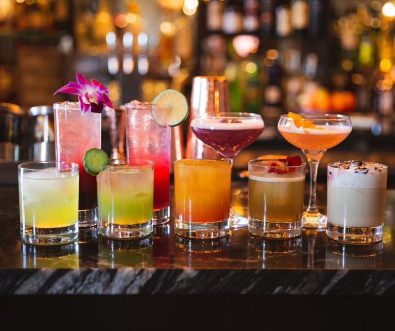 Signature wedding cocktail at Hotel Saranac in Saranac Lake NY