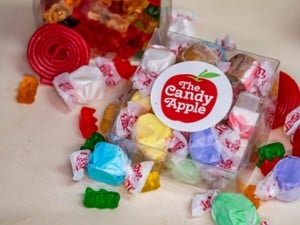 candies in Candy Apple branded boxes