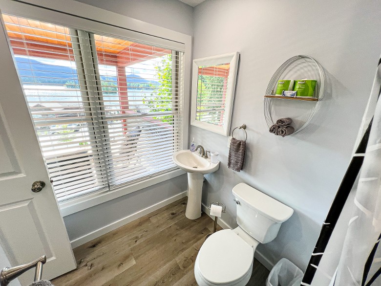 Attached to the primary bedroom is a beautiful ensuite bathroom.