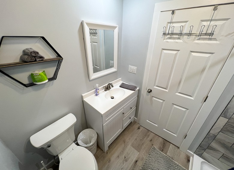 Lake level suite full bathroom with shower