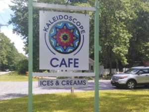 sign for kaleidoscope cafe