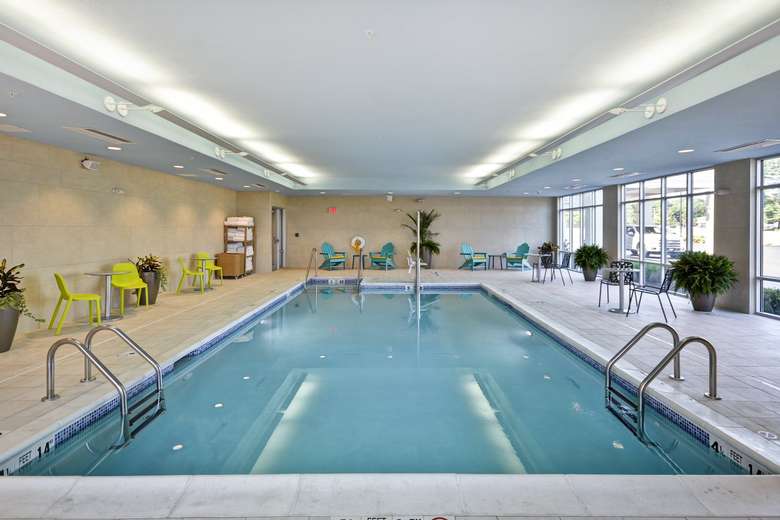 an indoor swimming pool