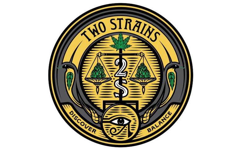 logo for two strains store