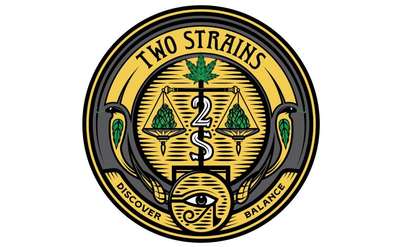 logo for two strains store