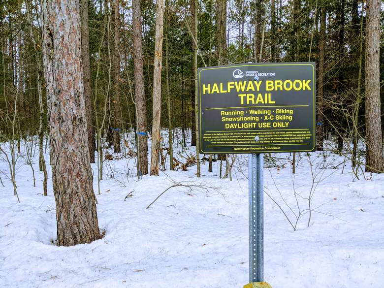 Halfway Brook Trail sign