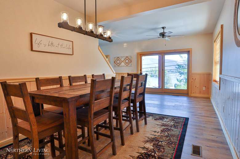 dining room table with chairs in a house