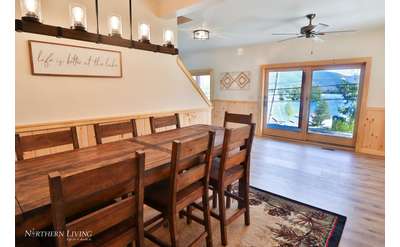 dining room table with chairs in a house