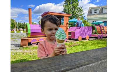 kid with ice cream cone
