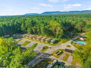 aerial view of campground