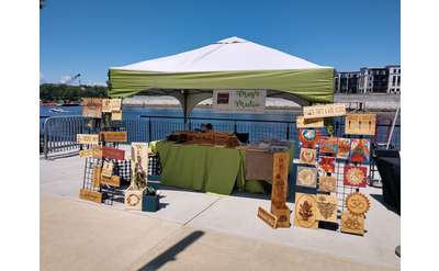 vendor tent by a river