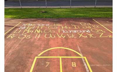 chalk on court