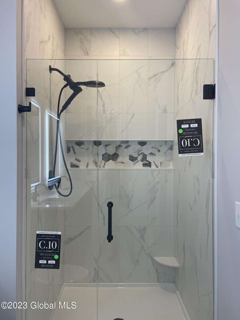 a glass shower