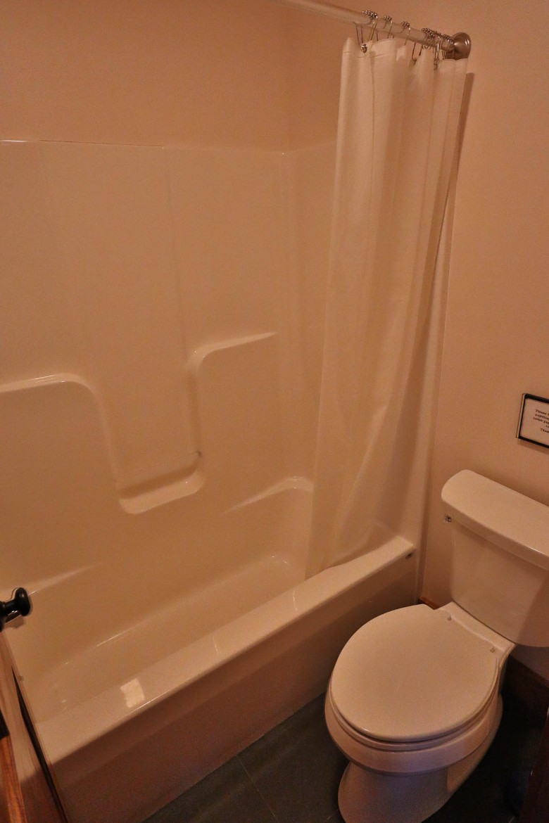 In-law suite bathroom with tub/shower.