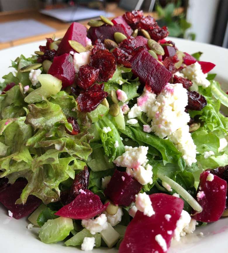 salad with cheese and beets