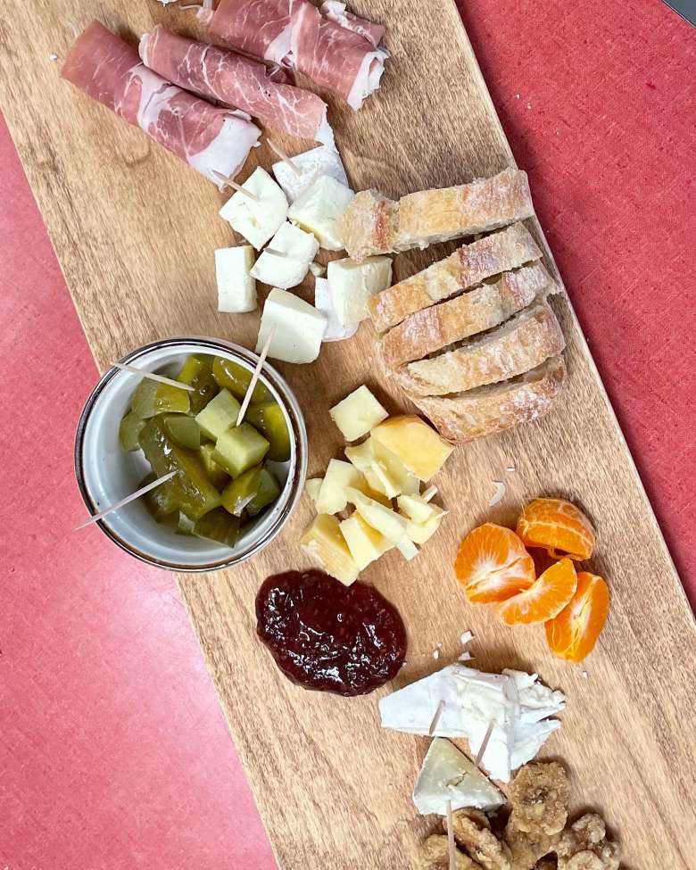 a cheese board