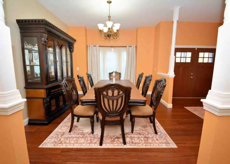 Dining room with table and chairs