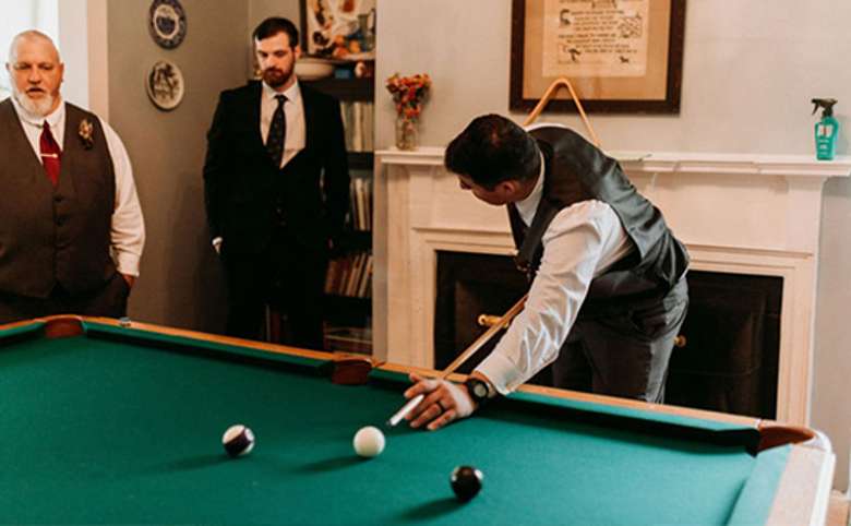 Enjoy a game of pool before the special event.
