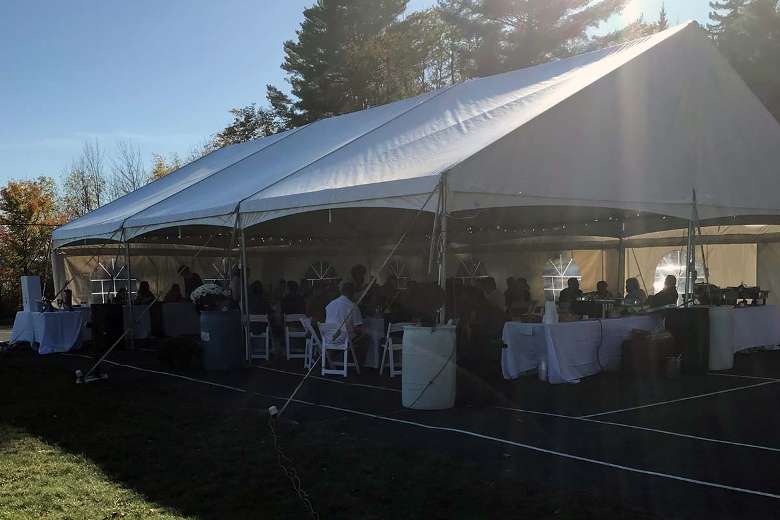 large outdoor wedding tent