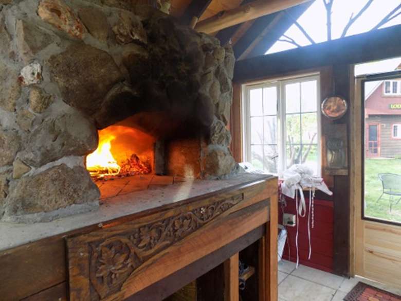 a wood fired pizza oven