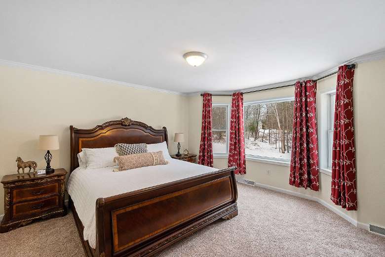 bedroom with windows