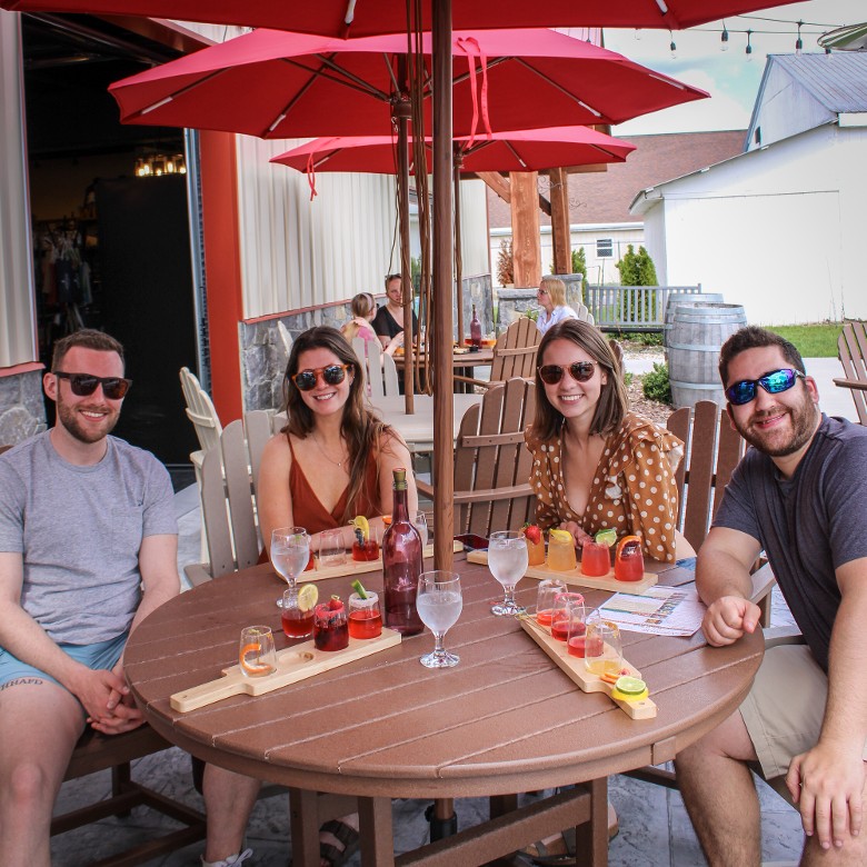 Group on patio