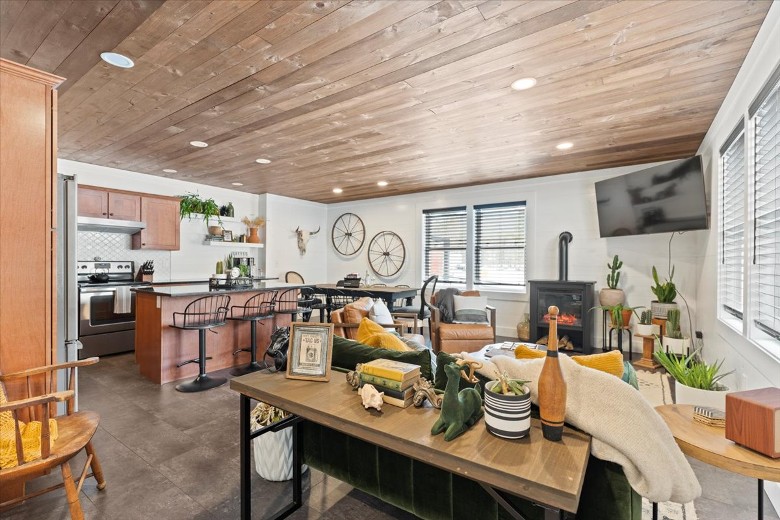 Open Concept to the Kitchen and Living Room Area.