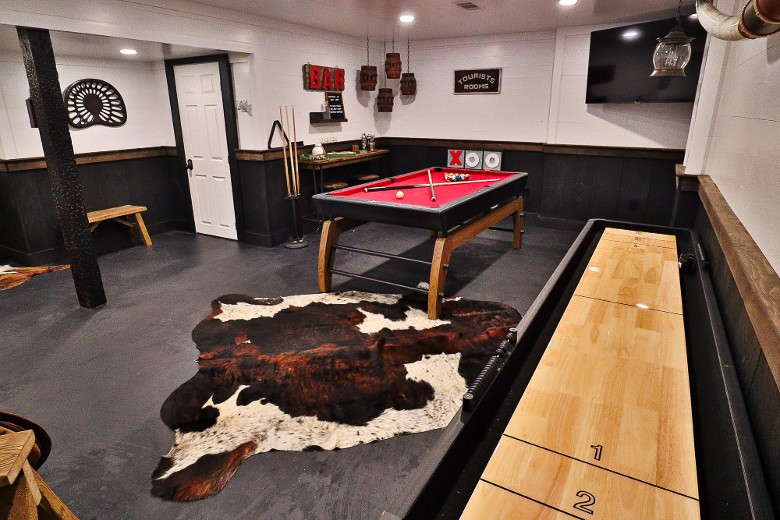 Shuffle Board and Pool Table.