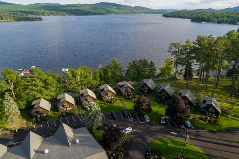 Overview of The Chalets and Schroon Lake