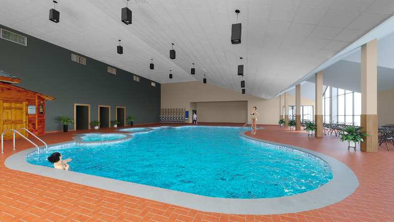 Rendering of the Indoor Swimming Pool