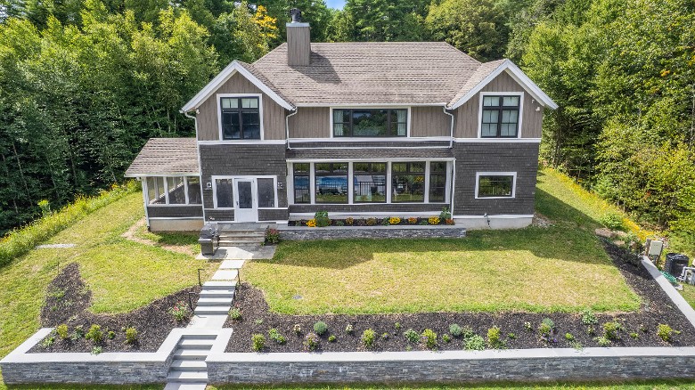 Backside view of the home
