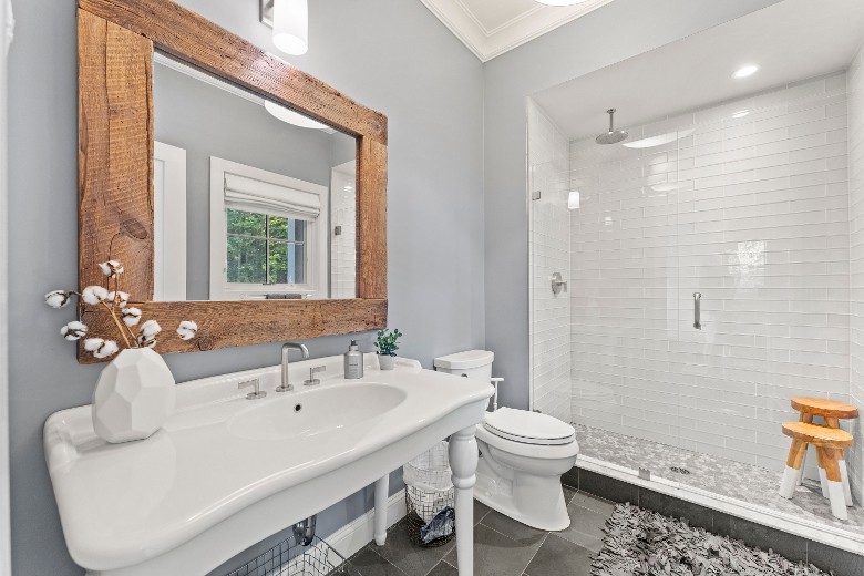 Full bathroom with shower