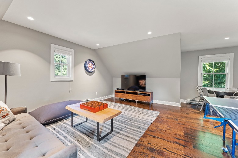 Game room above the garage