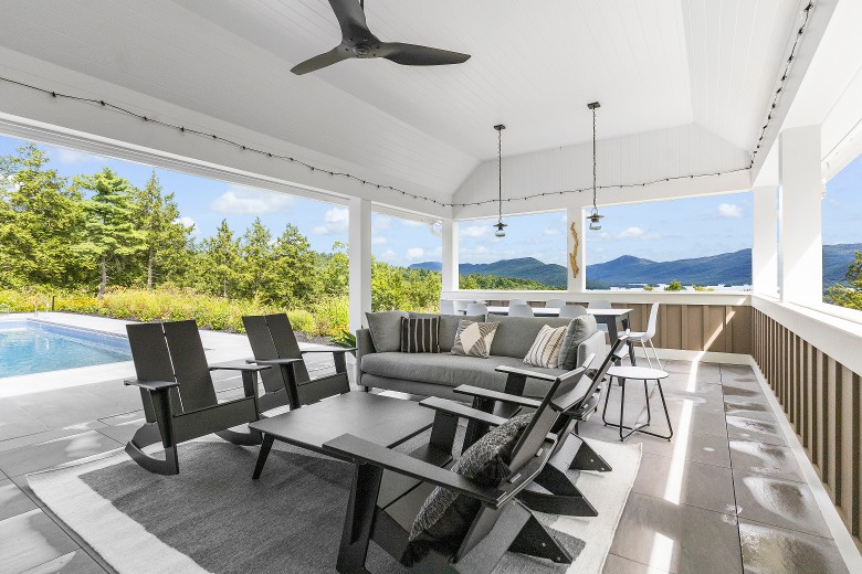 Newly built pool house with the best views of Lake George