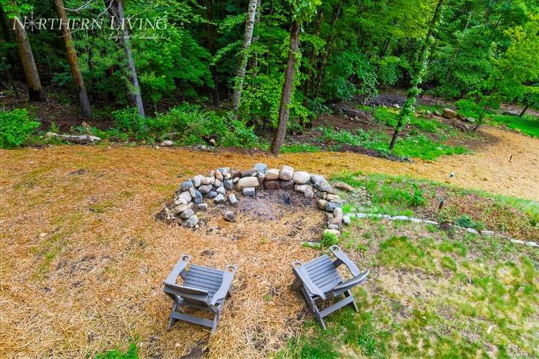 firepit area with two chairs