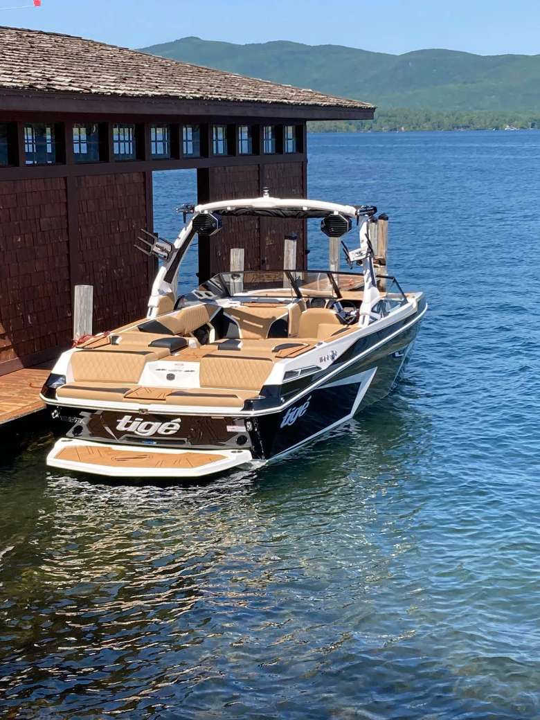 boat docked on lake